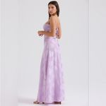 House Of CB  'Seren' Orchid Floral Lace Back Maxi Dress NWOT size M A-C Photo 6