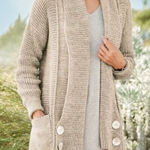 Soft Surroundings 192.  Cozy Gray Knit Cardigan size medium Photo 0