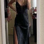 Victoria's Secret Black Satin Slip Dress Photo 0