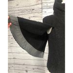 Maeve Maeva wool boucle coat cape with stand high neck in black size small Photo 2