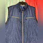 kim rogers - Navy Blue Quilted Vest with Zipper Pockets Photo 1