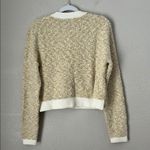 URBAN REVIVO Size XL Cropped Button Front Cardigan Sweater Pearl Buttons Gold Photo 1