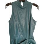 Amanda Uprichard  Wade Dress in Pine XSmall New Womens Vegan Faux Leather Photo 4