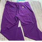 Carhartt  Bootcut Cargo Scrub Work Pants Womens XL Purple Pockets Flex Stretch Photo 2