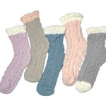 Fashion Fuzzy Thick Winter Socks One Size Colorful Pastel Bright 5 PACK NEW Pink Photo 0