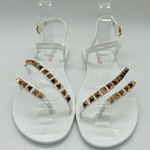 Olivia Miller  Sandals Womens 7‎ White Studded Ankle Strap Sandal New Photo 0