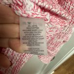 Elie Tahari  Womens Puff Sleeve Pink Red White Knit Heavy Pullover Sweater Small Photo 5