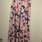 SheIn Womens Maxi Skirt Pink With Butterfly Print S Small Satin Butterflies 24” 26” 28 Photo 4