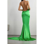 Retrofete Satin Crystal Margot Gown in Green XSmall New. Long Maxi Dress Size XS Photo 14
