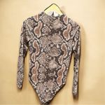ZARA  Snakeskin Long Sleeve Bodysuit For Women NWT Photo 10