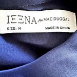 Mac Duggal Jewel Box Evening Dress Midi Beaded Sleeves A Line Navy Blue 14 NWT Photo 5