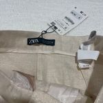 ZARA NWT  Linen Blend Pants W/ Metallic Thread Photo 3