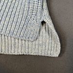 Boston Proper Womens Medium Blue Sleeveless High Low Round Neck Sweater Photo 1