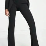 ASOS Collusion Pants Womens 4 Black Flare Leg Stretch High Rise Photo 0