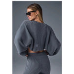 Alo Yoga Denim Knit Shawl Steel Grey/Anthracite XS/S Photo 1