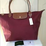 Longchamp New Le Pliage Nylon Tote Handbag Wine Large Photo 0