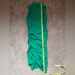 Amanda Uprichard Kimora Mini Dress in Dark Green Size XS Cut Out V-Neck Ruched Photo 13