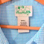 Quacker Factory Jacket Womens Small S Gingham Vintage Embroidered Floral Cotton Blue Photo 5