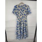 Jacquie The Label Midi Dress Women Large Cream And Blue Peasant Cottage Prairie Photo 2