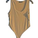 Boohoo Gold Bodysuit Size 12 Sleek Neutral Stretch One-Piece Photo 1