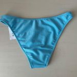 LA Hearts NWT pacsun blue ribbed cheeky high leg bikini bottoms Photo 4
