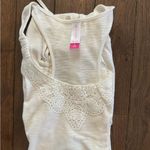 No Boundaries White Lace Trim Tank Top Photo 4