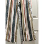 Madewell  Tie-Waist Huston Pull-On Crop Pants Size Small in Stripe Linen Blend Photo 8