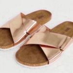 ASOS Gold and Pink Sandals with Knot Detail Photo 1