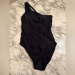 Quince NWT One-Shoulder Swimsuit in Black Sz M Photo 5