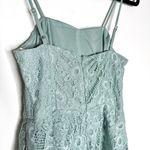 Lulus Floral Lace Sleeveless Tiered Maxi Dress Small Sea Foam Green Coquette Photo 12
