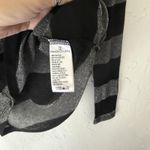 Dakota Collective Shirt Y2k XS Black Gray Striped Long Sleeve Sparkle Top Grunge Photo 6
