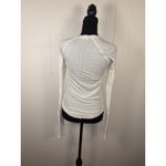 We The Free  Ivory White long sleeve Wild Hearts Henley ribbed knit shirt S Photo 2