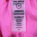 Good American NEW Always Fits Bikini Set One Shoulder Top Tiny Ties Bottom Pink Photo 11