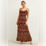 Derek Heart Bohemian Brown Maxi Dress Size xS Photo 12