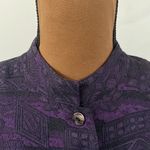 Chico's Chico’s oriental style shimmer printed mandarin collar Kaftan shirt jacket sz 8 Photo 6