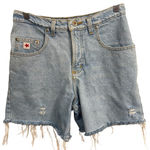 Rockies Relaxed High Rise Denim Cutoff Shorts Distressed Light Wash Size 3 Photo 1