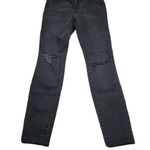 Madewell 9" Mid High Rise Skinny Jeans Ripped Distressed Size 25 Black Sea H2230 Photo 0