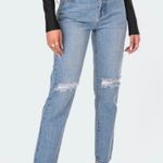 Edikted  pocketless mom jeans Distressed Button Fly Size Medium Photo 1