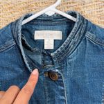 Petite Sophisticate  Women’s Blue Stretch 4 Pockets Denim Jean Jacket Size 12 Photo 3