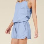 LAmade Royal Blue Sleeveless Picnic Romper Photo 7