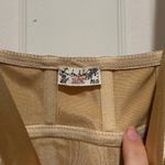 Free People  Casino Got Glam Tie Strap Gold Satin Midi Dress Photo 6