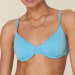ANDIE x Mindy The Bermuda bikini top stripe splash Blue gold size small NWT Photo 1