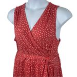 41 Hawthorn Kaylee Faux Wrap Polka Dot Midi Dress 1X Peachy Pink Photo 5