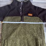Simply Southern Black and Olive Sherpa Pullover Photo 4
