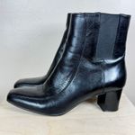 Bandolino  Women’s Boots 7.5 Black Leather Heeled Square Toe Y2K 90s Photo 2