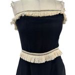 Selfie Leslie  Bermuda Bandeau Tassel Trim Romper Black Size‎ US Large Photo 3