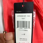 BCBG MaxAzria Ila Strapless Coral Satin Evening Dress Draped 0 Photo 7