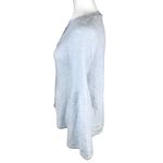 American Eagle  Grey Bell Sleeve Lace Up Sweater Size S Photo 3