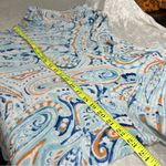 Chico's  paisley v-neck tee t-shirt womens Size 3 (XL) blue short sleeve beach Photo 8