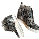 Linea Paolo  Snake Skin Print Wedge Sneakers Photo 1